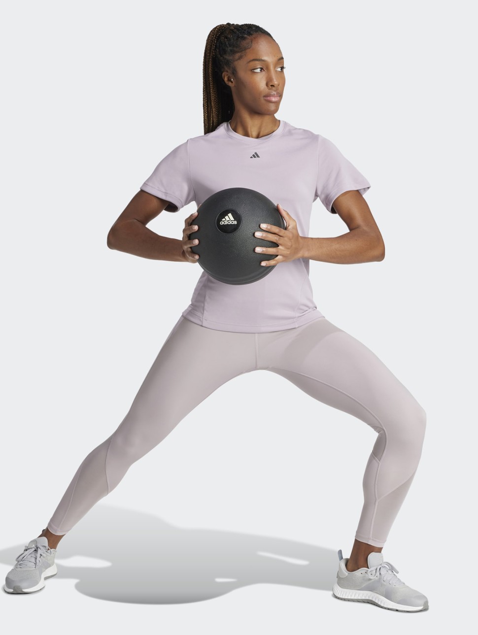 Футболка женская Adidas D4T HIIT SC T фиолетовая IU1122 — фото 4