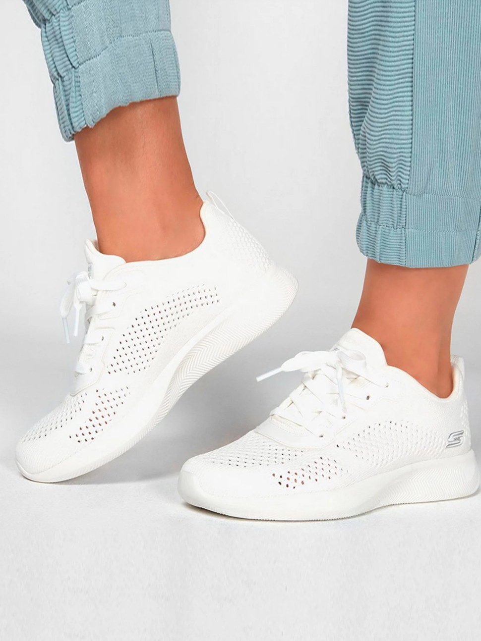 Кросівки жіночі Skechers Bobs Squad 2 білі 117018 WHT — фото 6