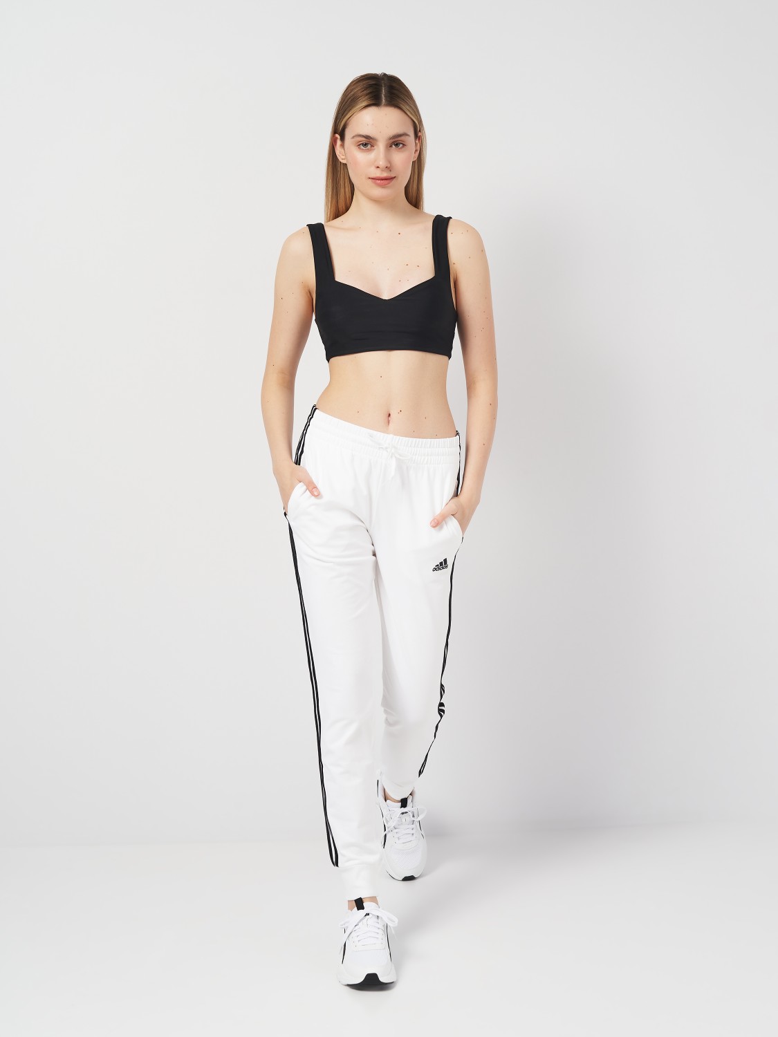 Брюки женские Adidas W 3S SJ C PT белые IN2253 изображение 3