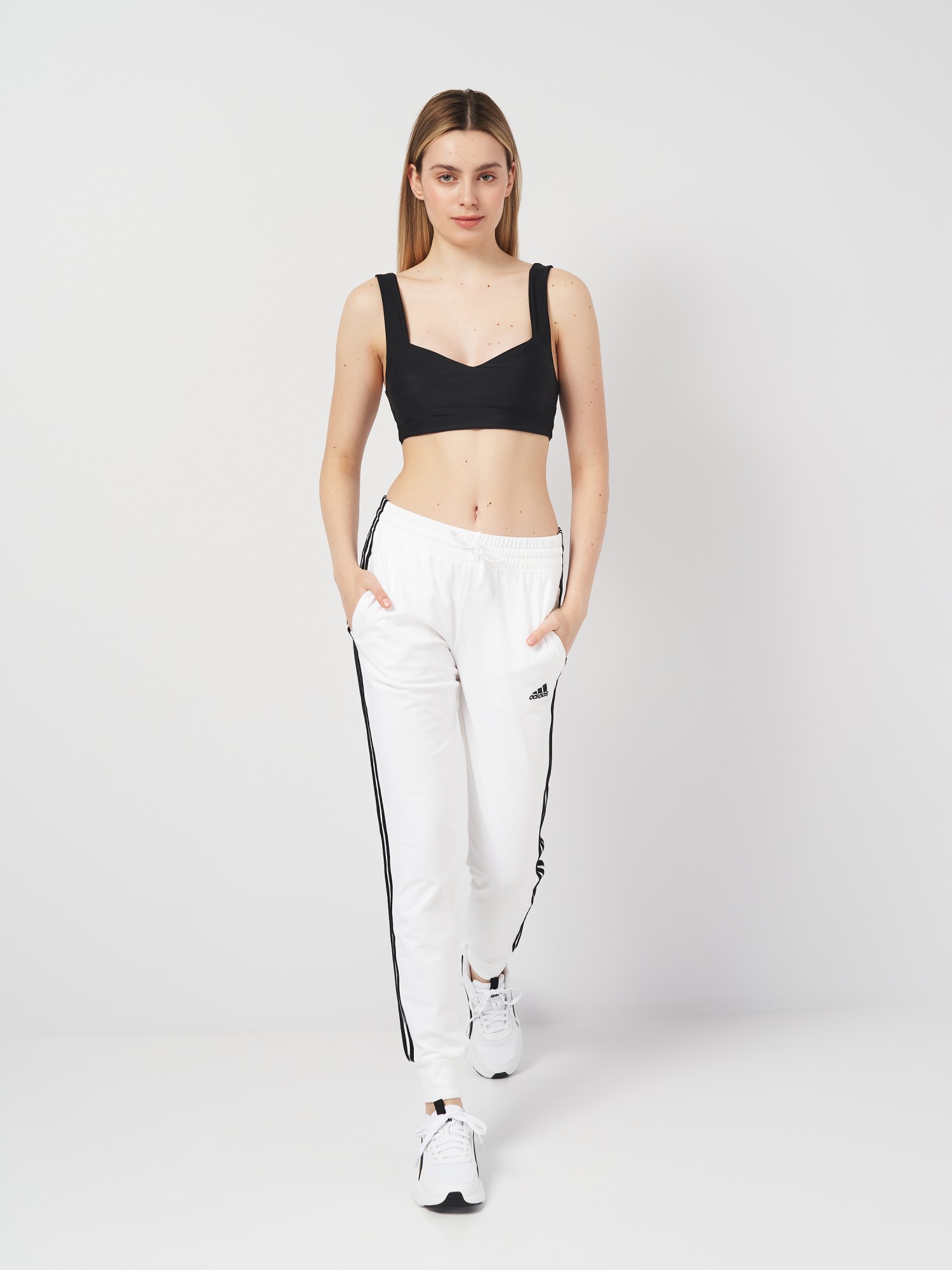 Брюки женские Adidas W 3S SJ C PT белые IN2253 изображение 3