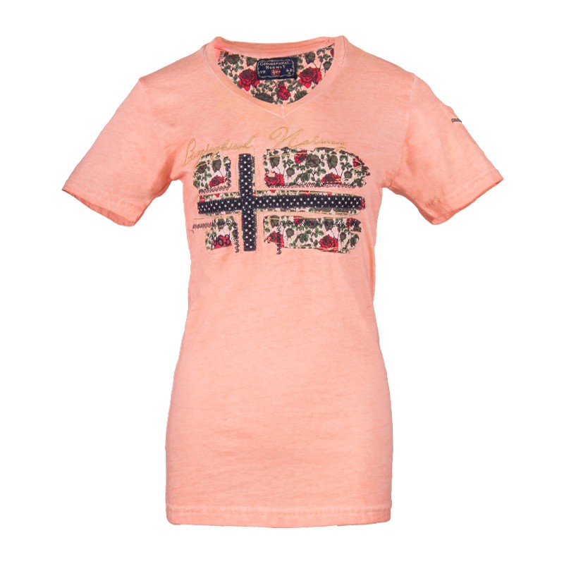 Футболка женская Geographical Norway розовая SR602-600 изображение 2