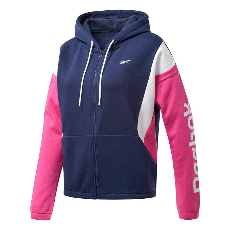 Толстовка женская Reebok Training Essentials Logo Hoodie темно-синяя FU2249 — Sport City Толстовка женская Reebok Training Essentials Logo Hoodie темно-синяя FU2249