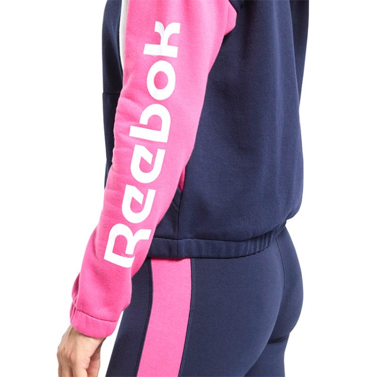 Толстовка женская Reebok Training Essentials Logo Hoodie темно-синяя FU2249 изображение 4