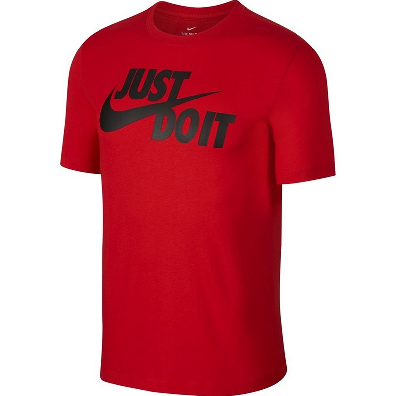 Футболка мужская Nike Tee Just do It Swoosh красная AR5006-657 — Sport City Футболка мужская Nike Tee Just do It Swoosh красная AR5006-657