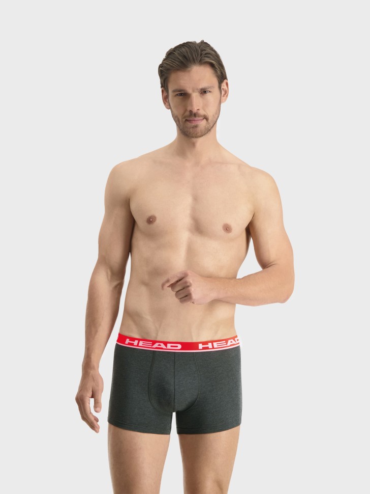 Боксери чоловічі HEAD BASIC BOXER 2P темно-сірі 701202741011 изображение 4