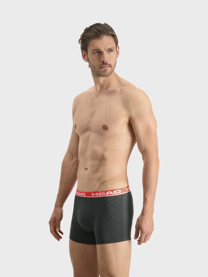 Боксери чоловічі HEAD BASIC BOXER 2P темно-сірі 701202741011 изображение 6