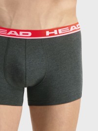Боксери чоловічі HEAD BASIC BOXER 2P темно-сірі 701202741011 изображение 8