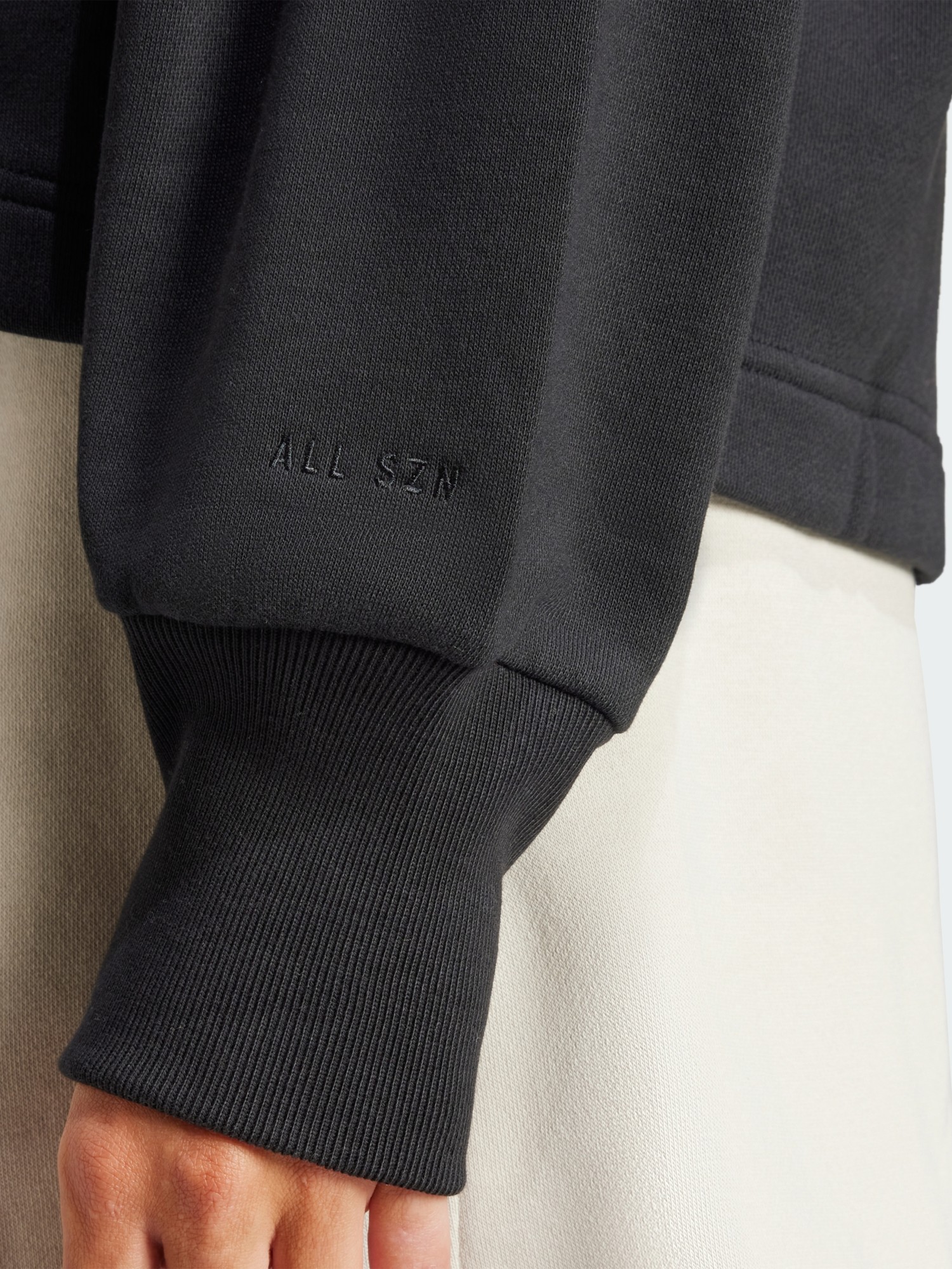 Толстовка женская Adidas W ALL SZN FT FZ черная JJ1251 изображение 5