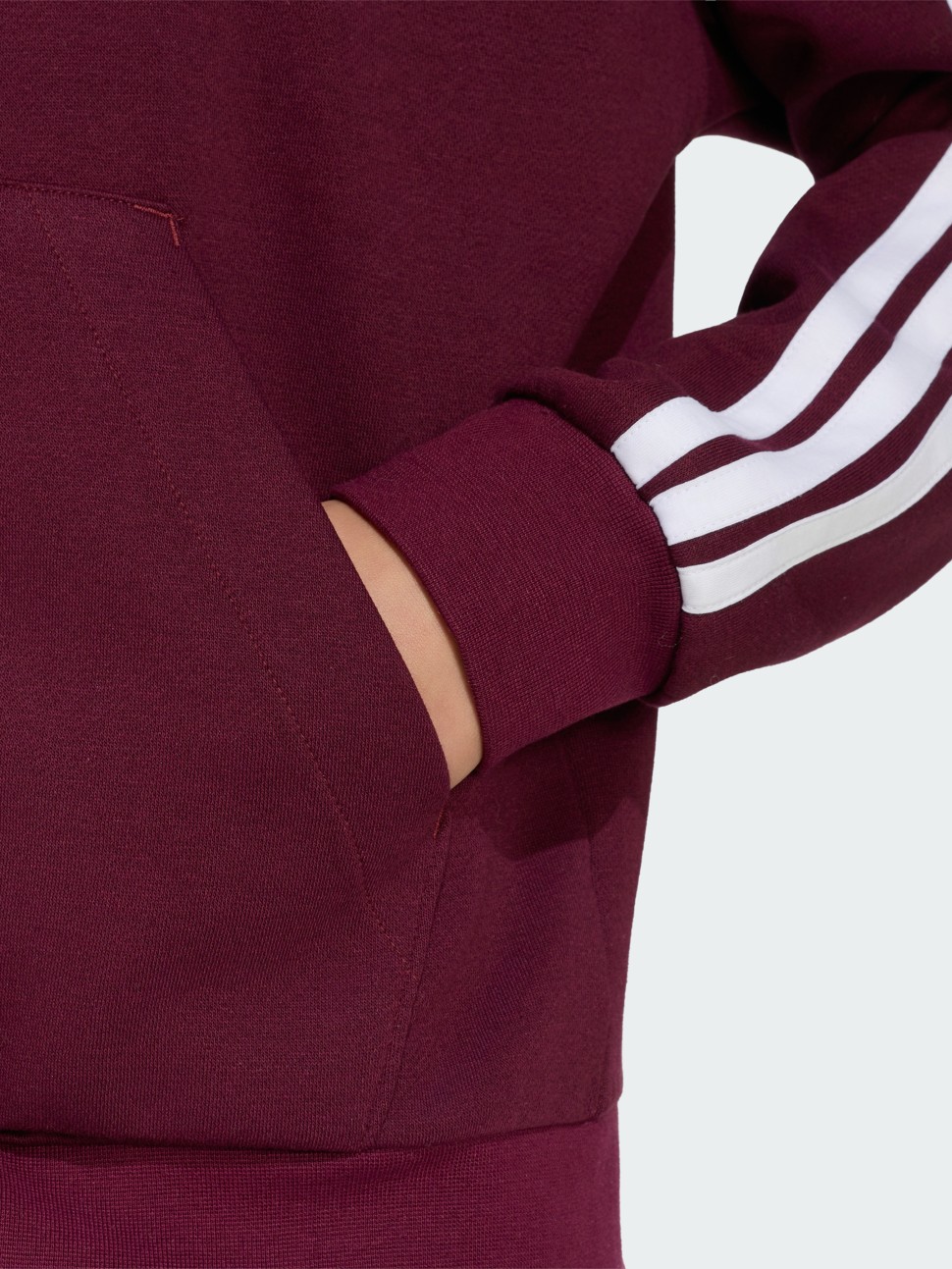 Толстовка жіноча Adidas W 3S FL FZ HD бордова KF6270 — фото 6 — Sport City Толстовка жіноча Adidas W 3S FL FZ HD бордова KF6270 — фото 6