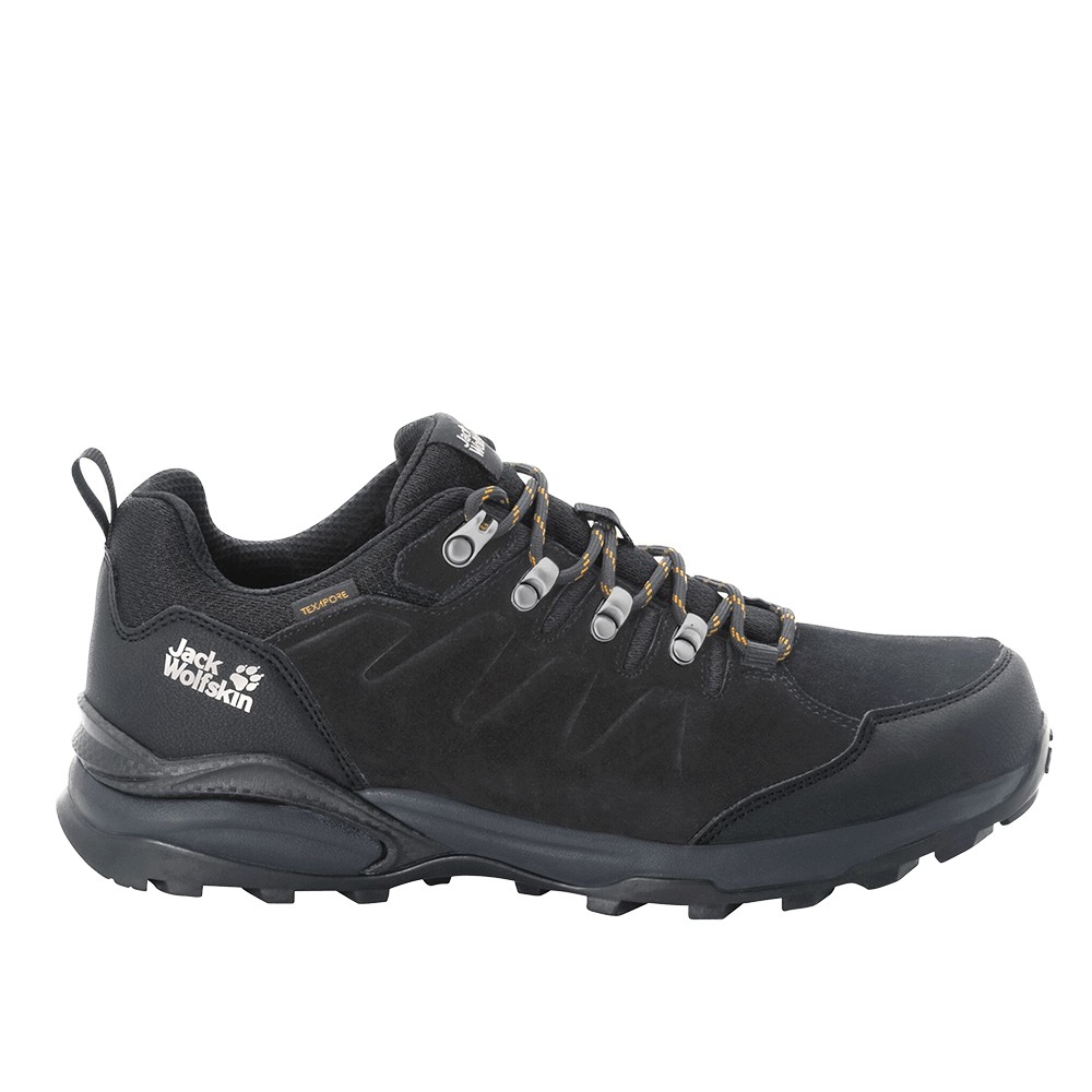 Полуботинки мужские Jack Wolfskin REFUGIO TEXAPORE LOW M черные 4049851-6357