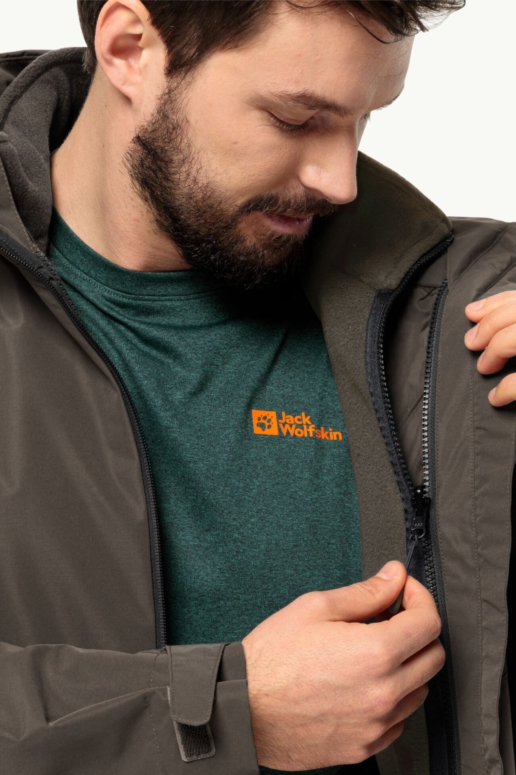 Толстовка чоловіча Jack Wolfskin WALDSTEIG FZ M коричнева 1711361-5719 изображение 5