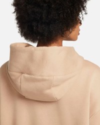 Толстовка женская Nike W NSW PHNX FLC OS PO HOODIE бежевая DQ5860-200 изображение 6
