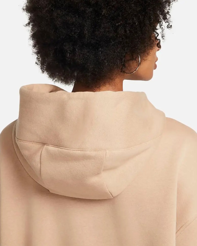 Толстовка женская Nike W NSW PHNX FLC OS PO HOODIE бежевая DQ5860-200 изображение 6