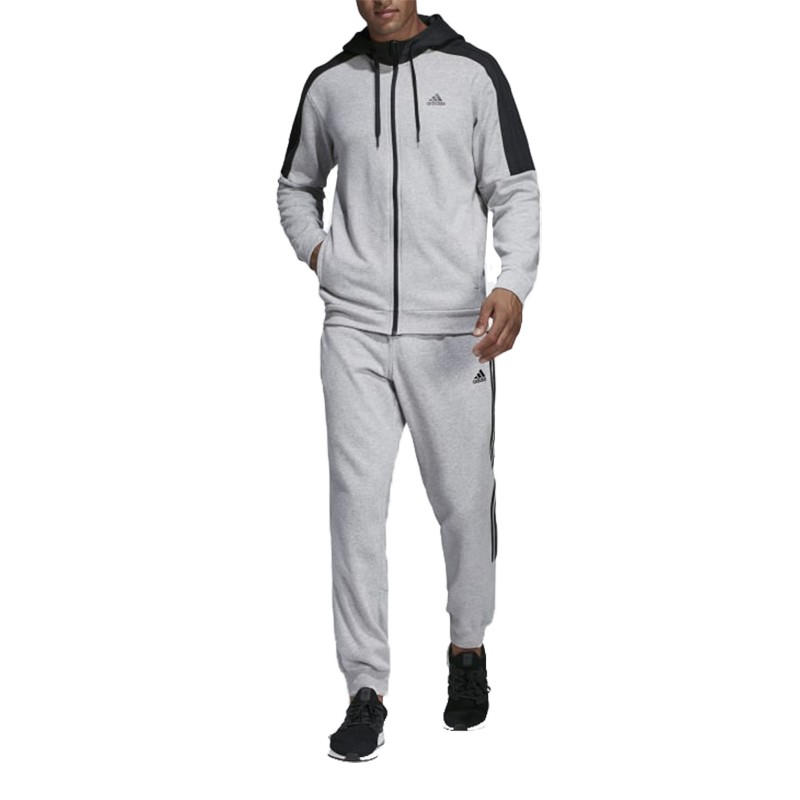 Костюм мужской Adidas COTTON ENERGIZE серый DV2442 — фото 2