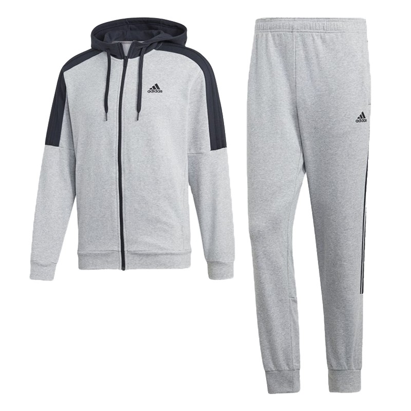 Костюм мужской Adidas COTTON ENERGIZE серый DV2442 — фото 1
