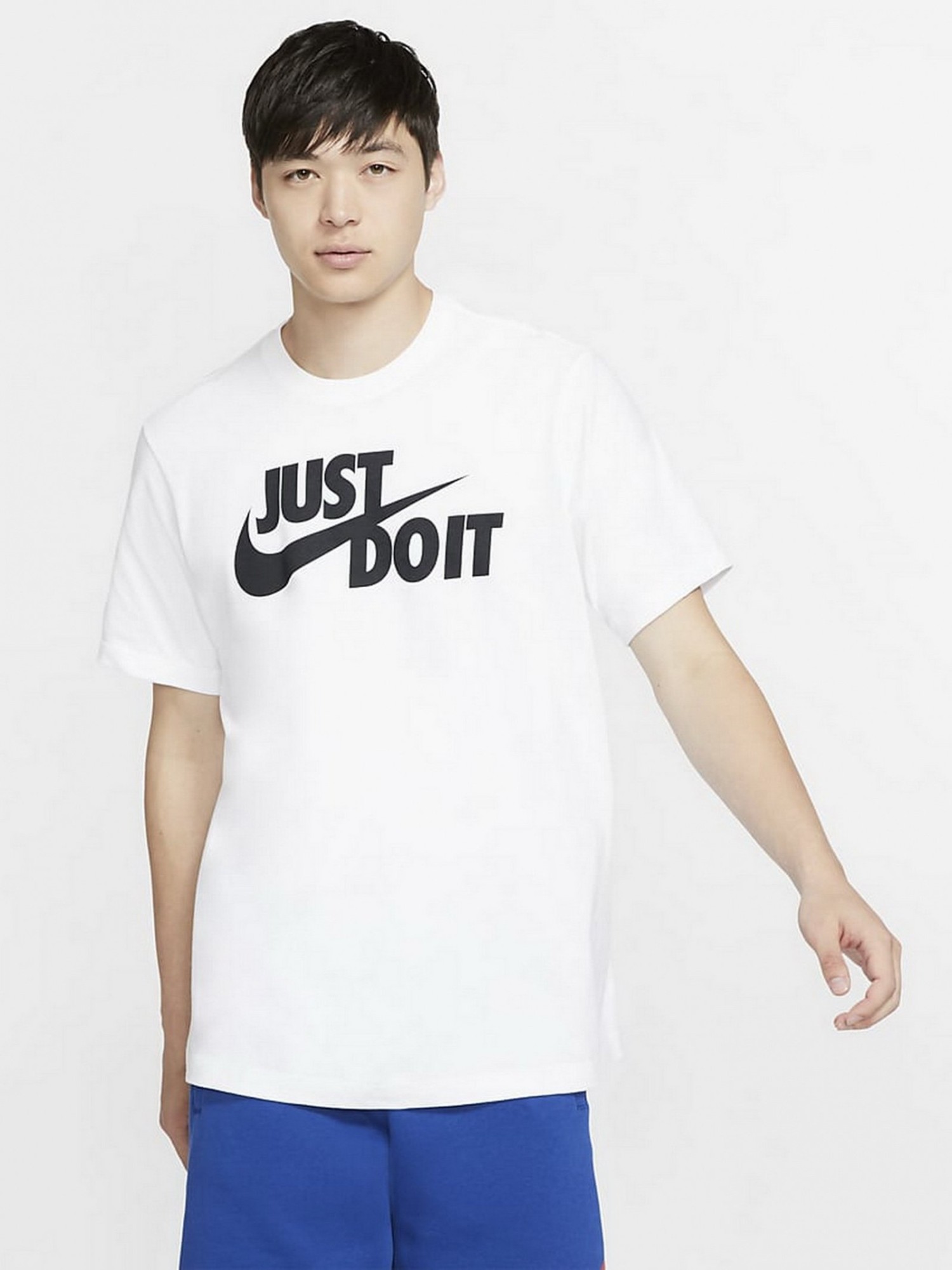 Футболка мужская Nike M NSW TEE JUST DO IT SWOOSH белая AR5006-100 изображение 2