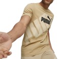 Футболка чоловіча Puma PUMA POWER Graphic Tee бежева 67896083