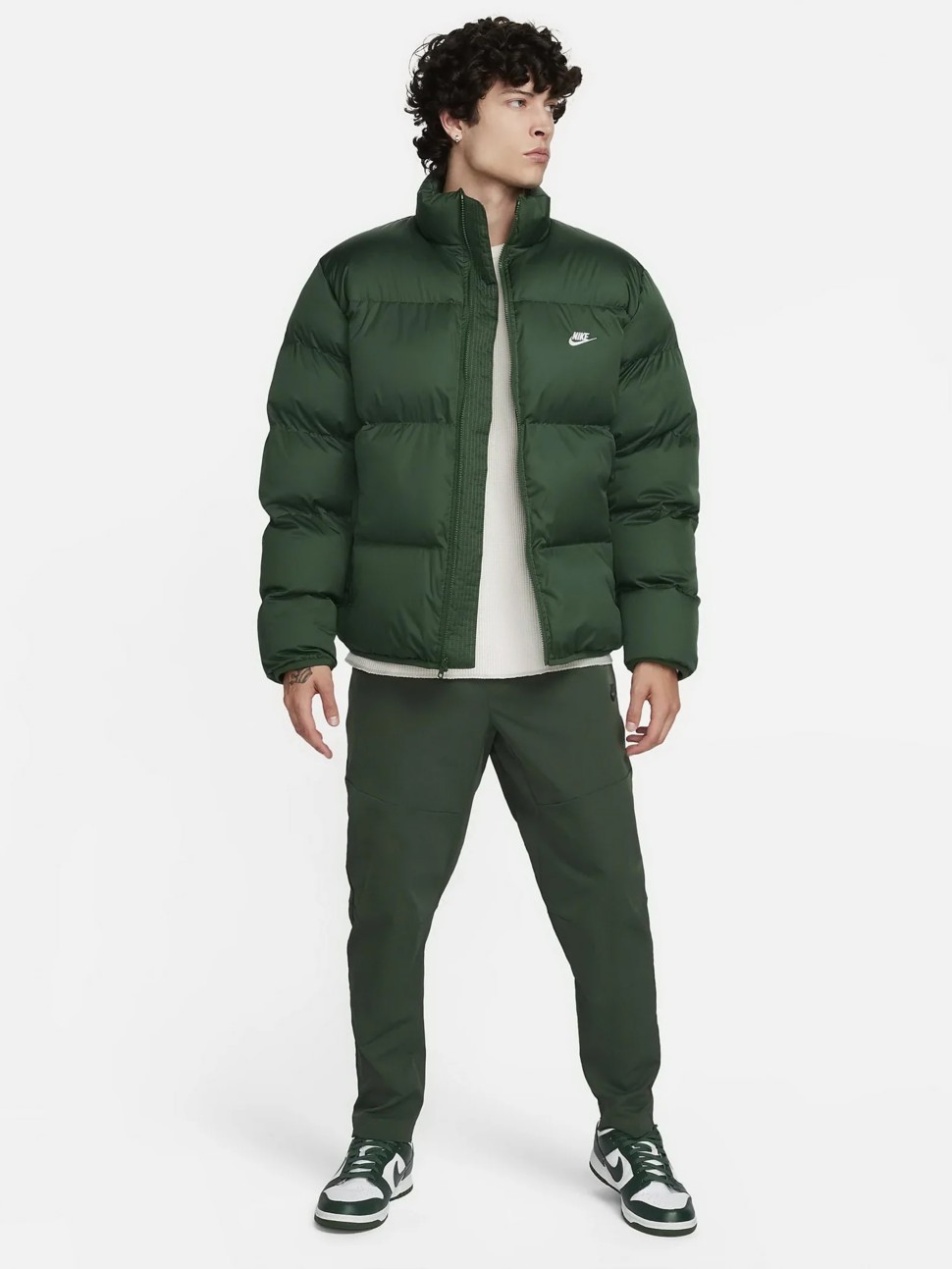 Куртка чоловіча Nike M NK CLUB PUFFER JKT зелена FB7368-323 — фото 4