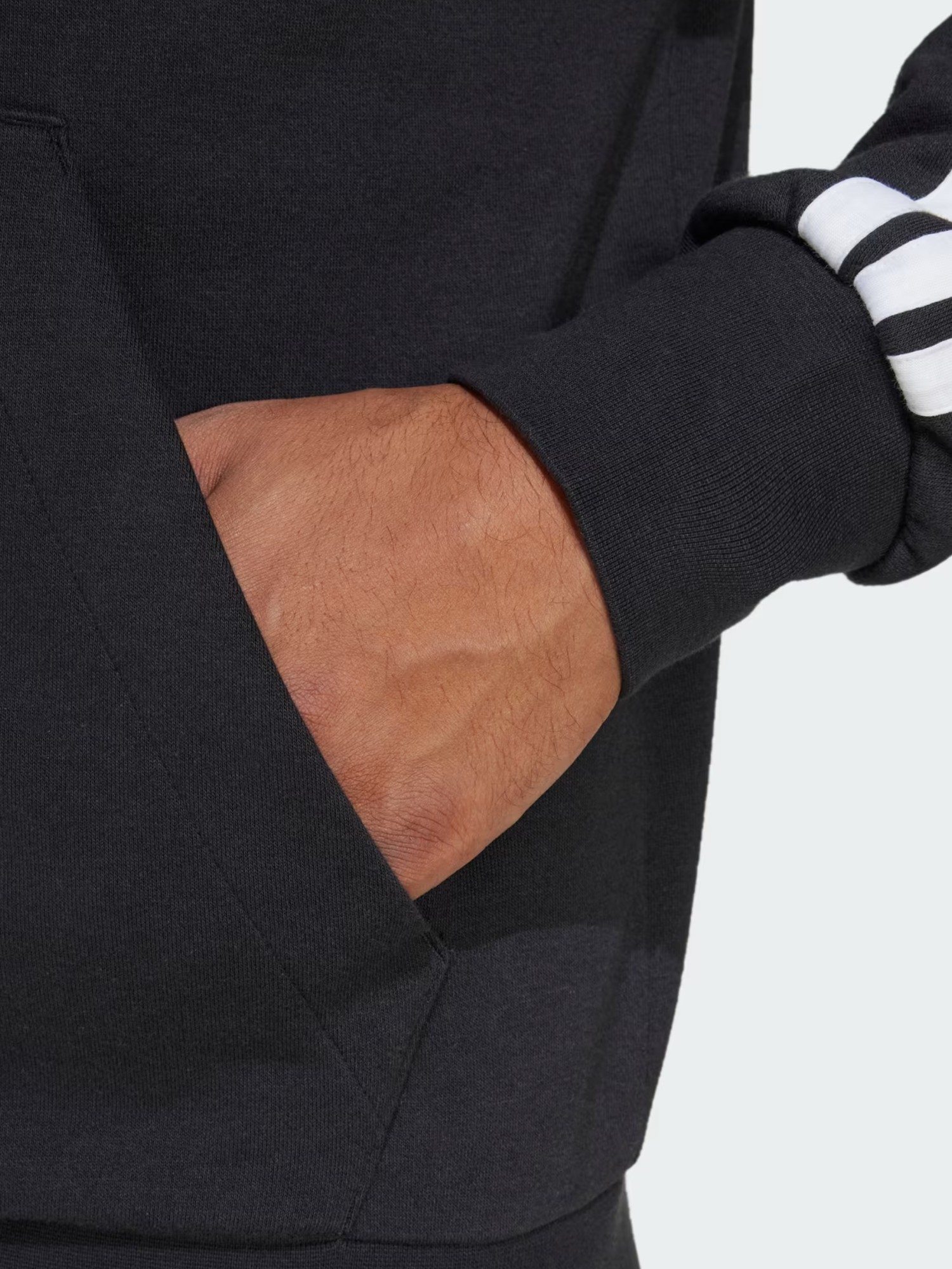 Толстовка чоловіча Adidas M 3S FT FZ HD чорна JD1877 изображение 6