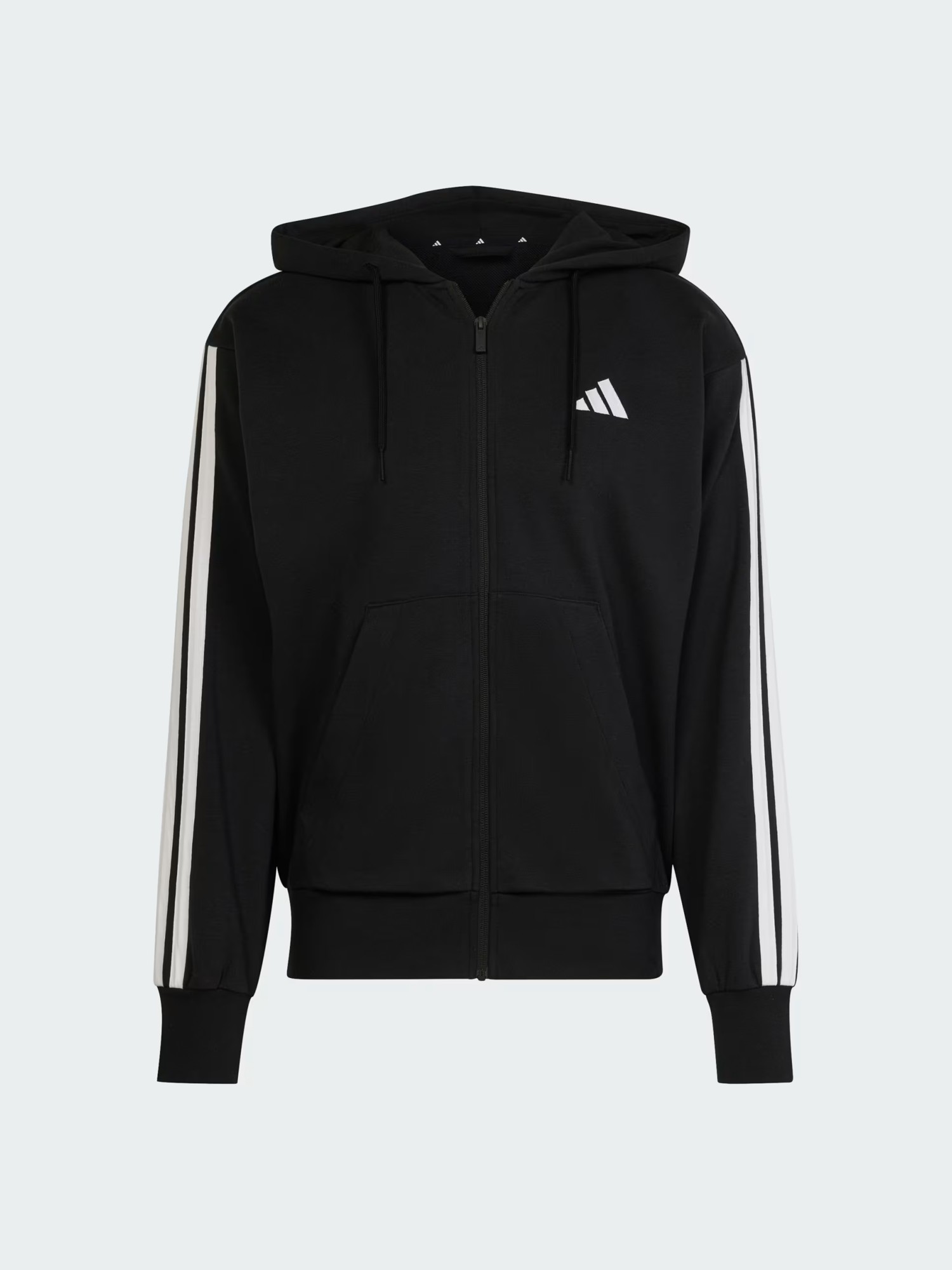 Толстовка чоловіча Adidas M 3S FT FZ HD чорна JD1877 изображение 7