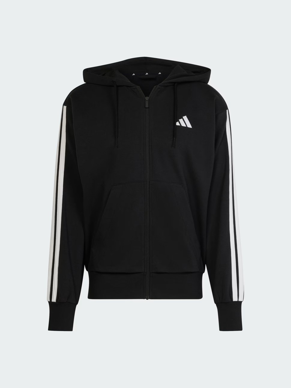 Толстовка мужская Adidas M 3S FT FZ HD черная JD1877 — фото 7 — Sport City Толстовка мужская Adidas M 3S FT FZ HD черная JD1877 — фото 7