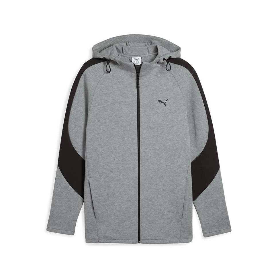 Толстовка чоловіча Puma EVOSTRIPE Core FZ Hoodie сіра 63152903 — фото 1