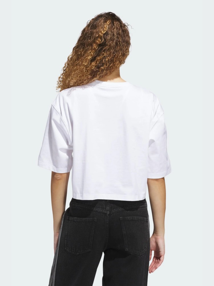 Футболка жіноча Adidas ESS CROP TEE біла JJ3385 изображение 3
