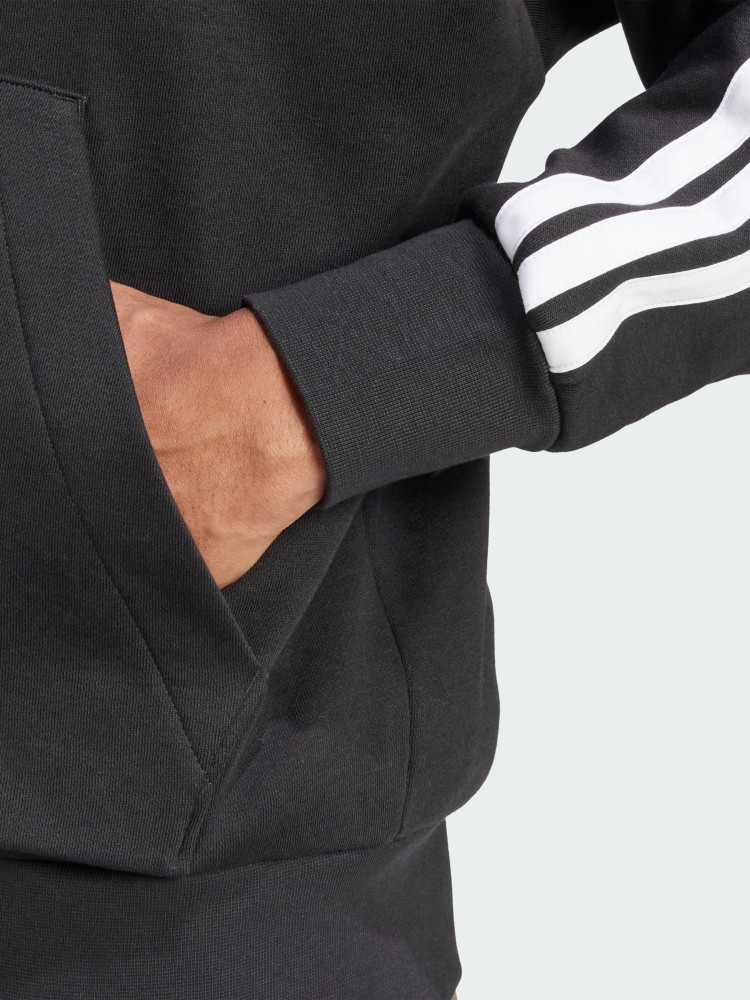 Толстовка мужская Adidas M 3S FL FZ HD черная JD1870 изображение 6