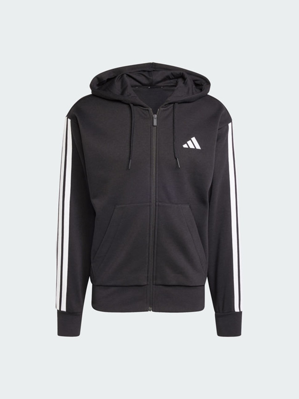Толстовка мужская Adidas M 3S FL FZ HD черная JD1870 — фото 7 — Sport City Толстовка мужская Adidas M 3S FL FZ HD черная JD1870 — фото 7