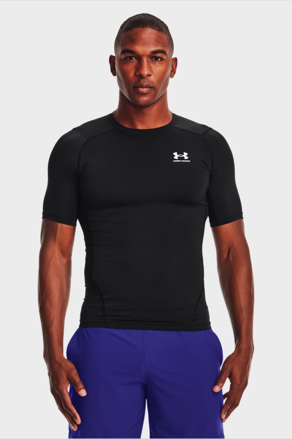 Футболка чоловіча Under Armour Ua Hg Armour Comp Ss чорна 1361518-001 — фото 2