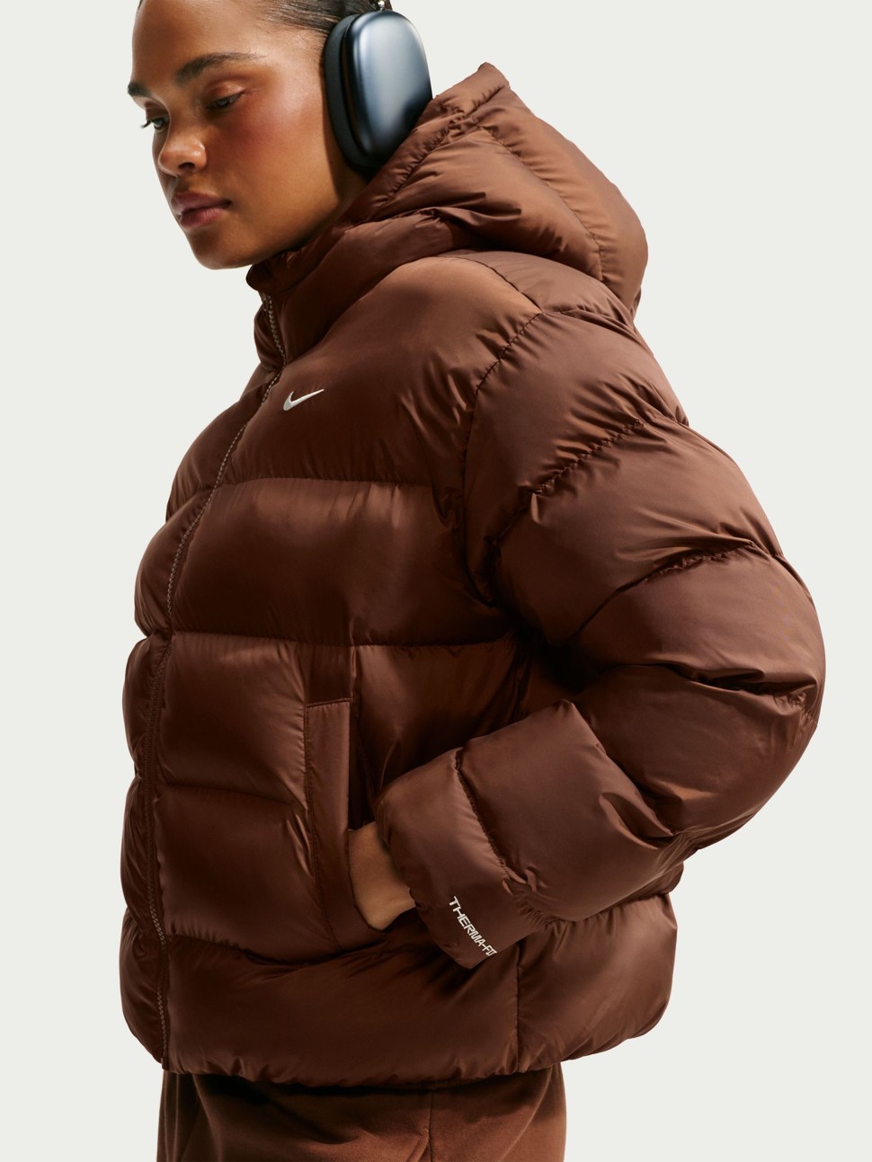 Women's jacket Nike W NK TF SYN CLSSC JKT brown IF5931-259 — photo 6