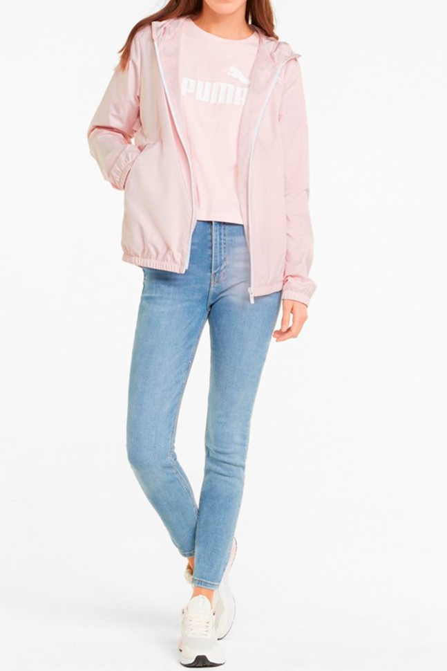 Ветровка женская Puma Ess Solid Windbreaker розовая 84749416 изображение 4