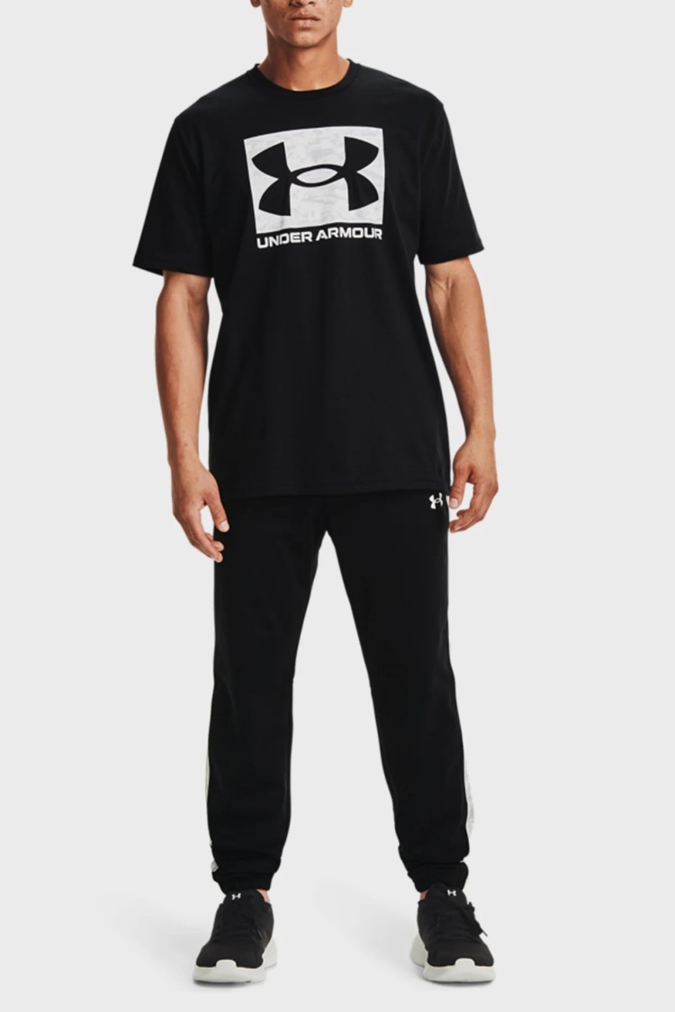 Футболка мужская Under Armour UA ABC CAMO BOXED LOGO SS черная 1361673-001 изображение 2