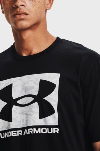 Футболка мужская Under Armour UA ABC CAMO BOXED LOGO SS черная 1361673-001 изображение 4