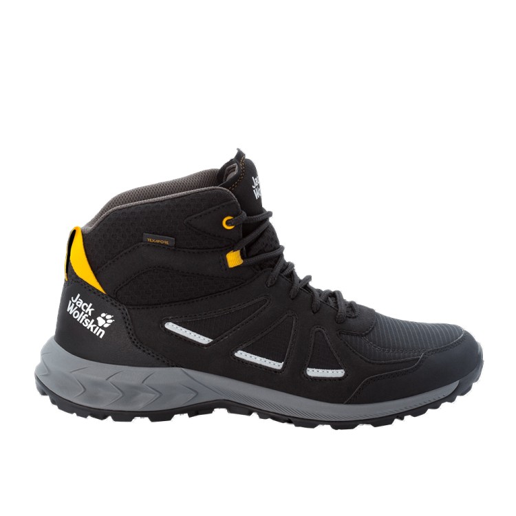 Черевики чоловічі Jack Wolfskin WOODLAND 2 TEXAPORE MID M чорні 4051261-6055 изображение 1