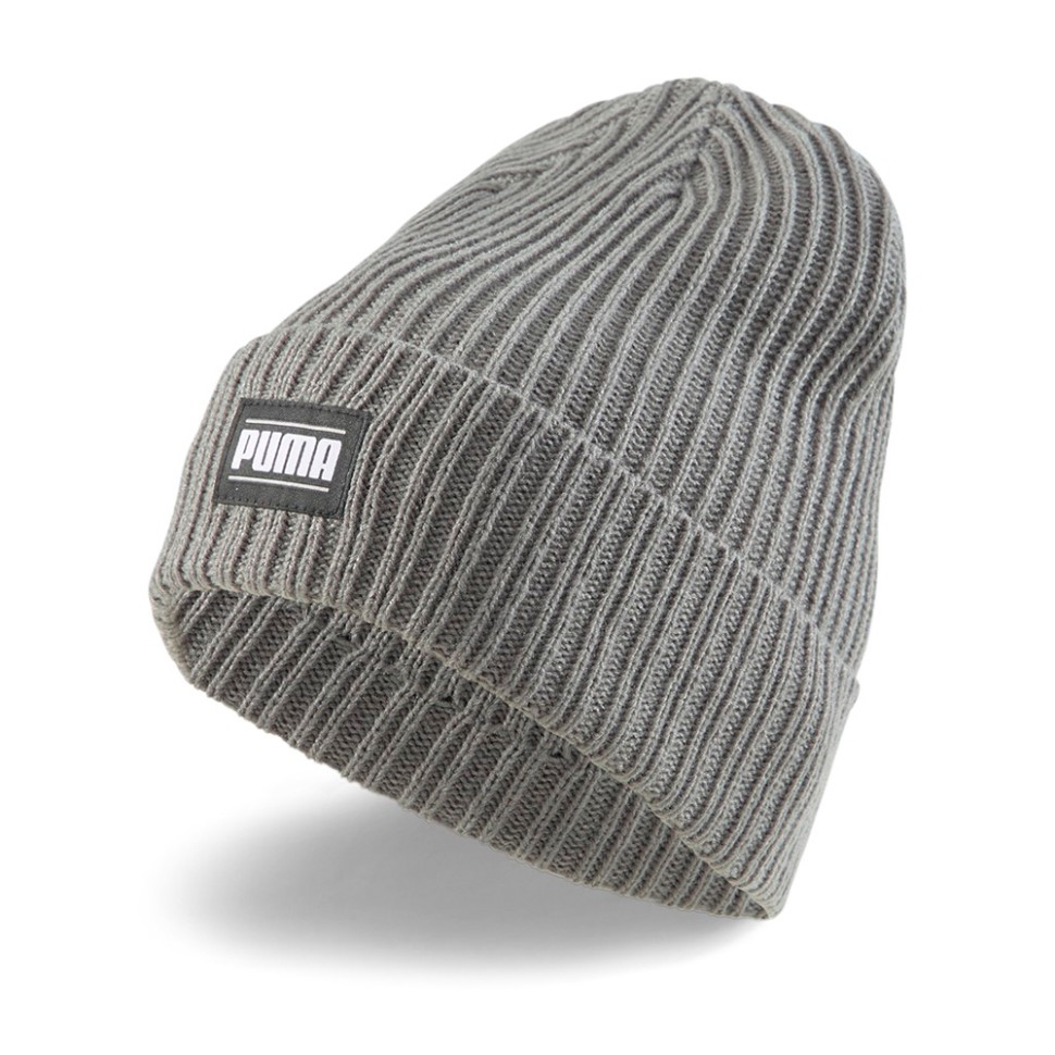Шапка Puma Ribbed Classic Cuff Beanie сіра 02403803 — фото 1
