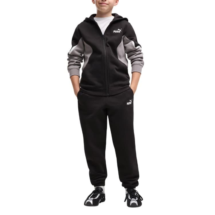 Костюм детский Puma ESS BLOCK Full-Zip Sweat Suit B черный 69521901 — Sport City Костюм детский Puma ESS BLOCK Full-Zip Sweat Suit B черный 69521901