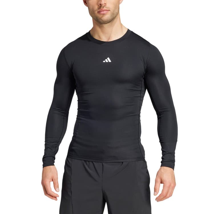 Футболка мужская Adidas TF LS TEE черная JE6702 — Sport City Футболка мужская Adidas TF LS TEE черная JE6702